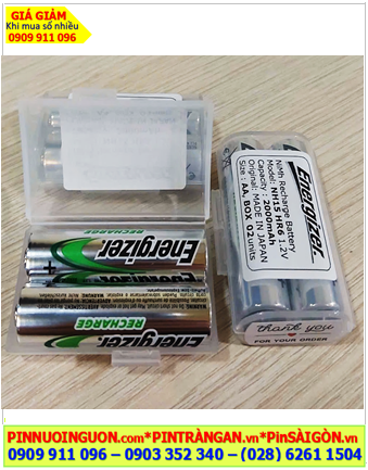 Pin Energizer NH15-PPRP2; Pin sạc AA 1.2v Energizer NH15-PPRP2 AA2000mAh chính hãng, Xuất xứ NHẬT (Loại Box 2viên)
